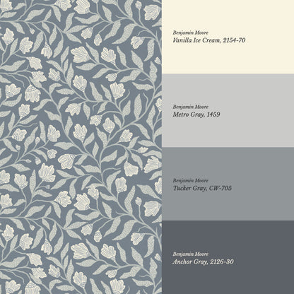 Emiliana Vines Blue Wallpaper