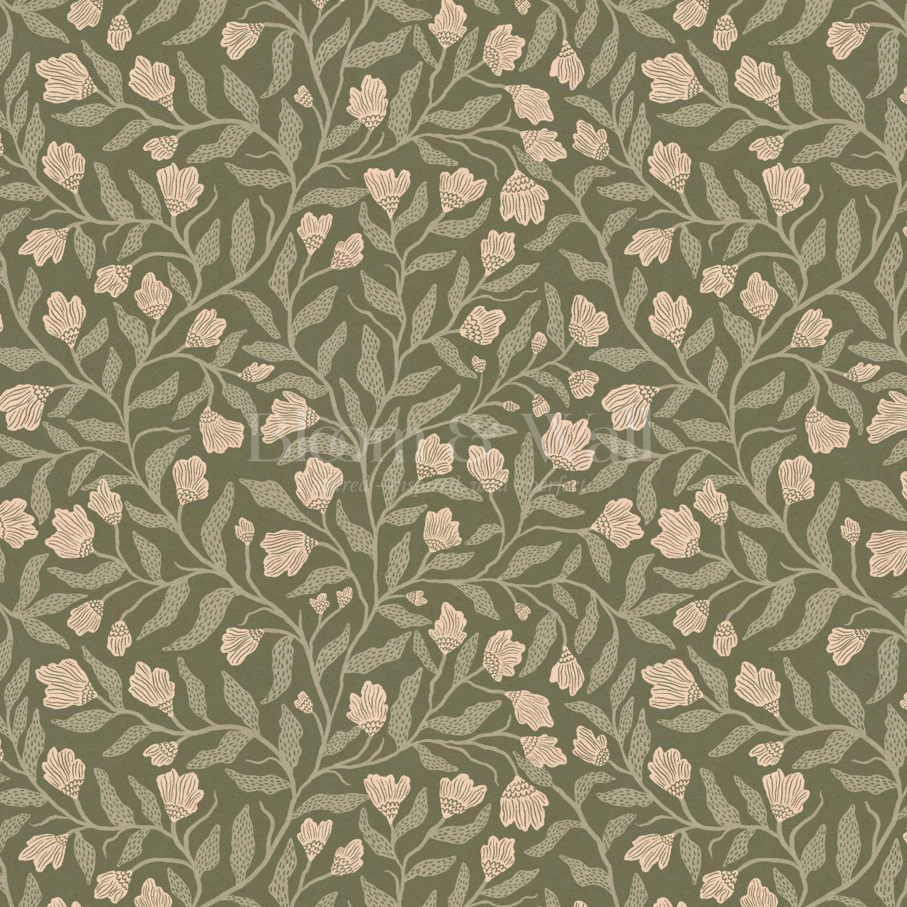 Emiliana Vines Olive Wallpaper