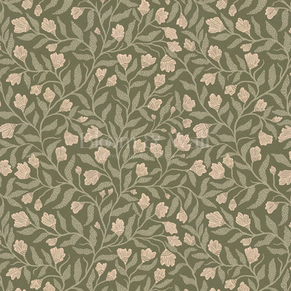 Emiliana Vines Olive Wallpaper