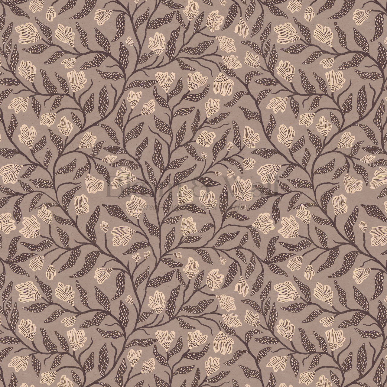Emiliana Vines Mauve Sand Wallpaper