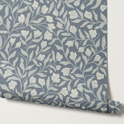Emiliana Vines Blue Wallpaper