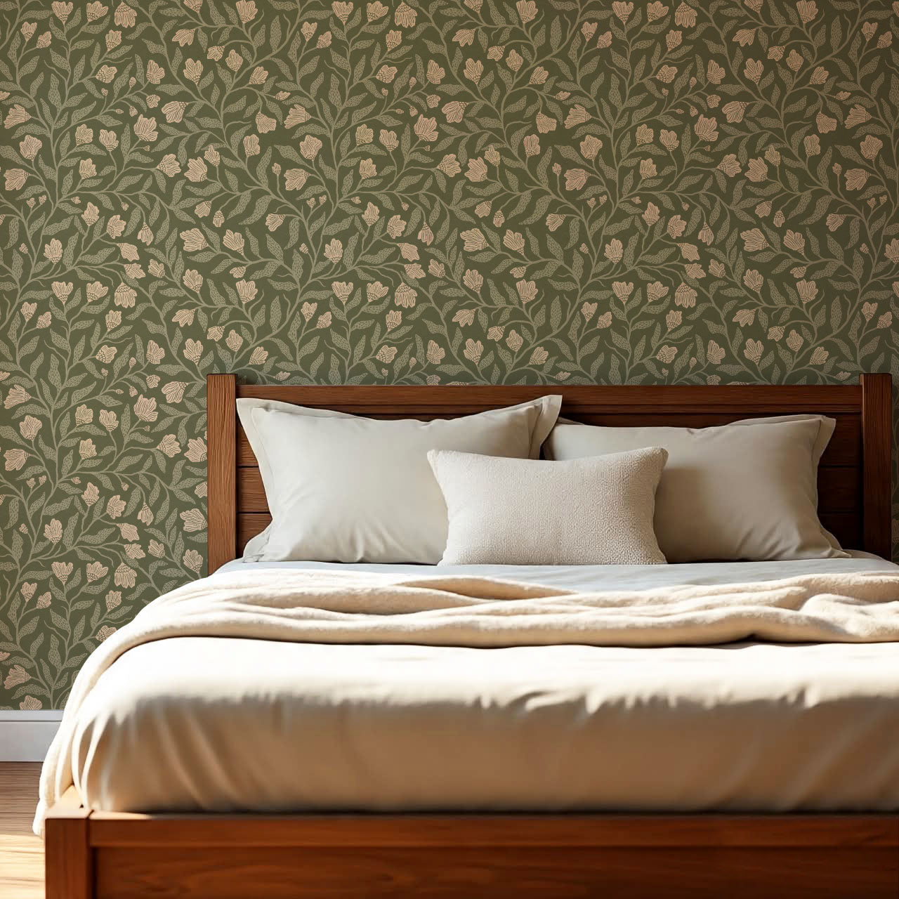 Emiliana Vines Olive Wallpaper