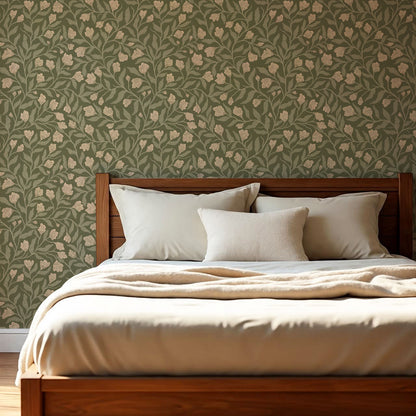 Emiliana Vines Olive Wallpaper