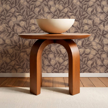 Emiliana Vines Mauve Sand Wallpaper