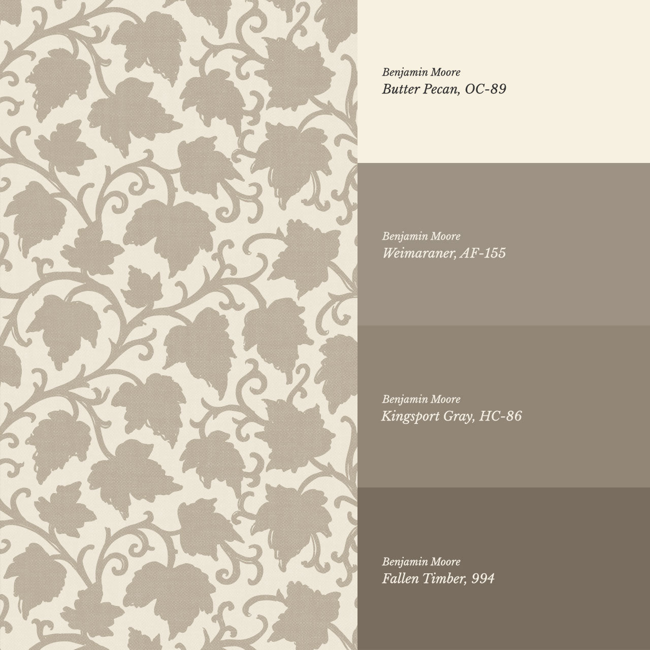 Emily Trailing Ivy Neutral Wallpaper