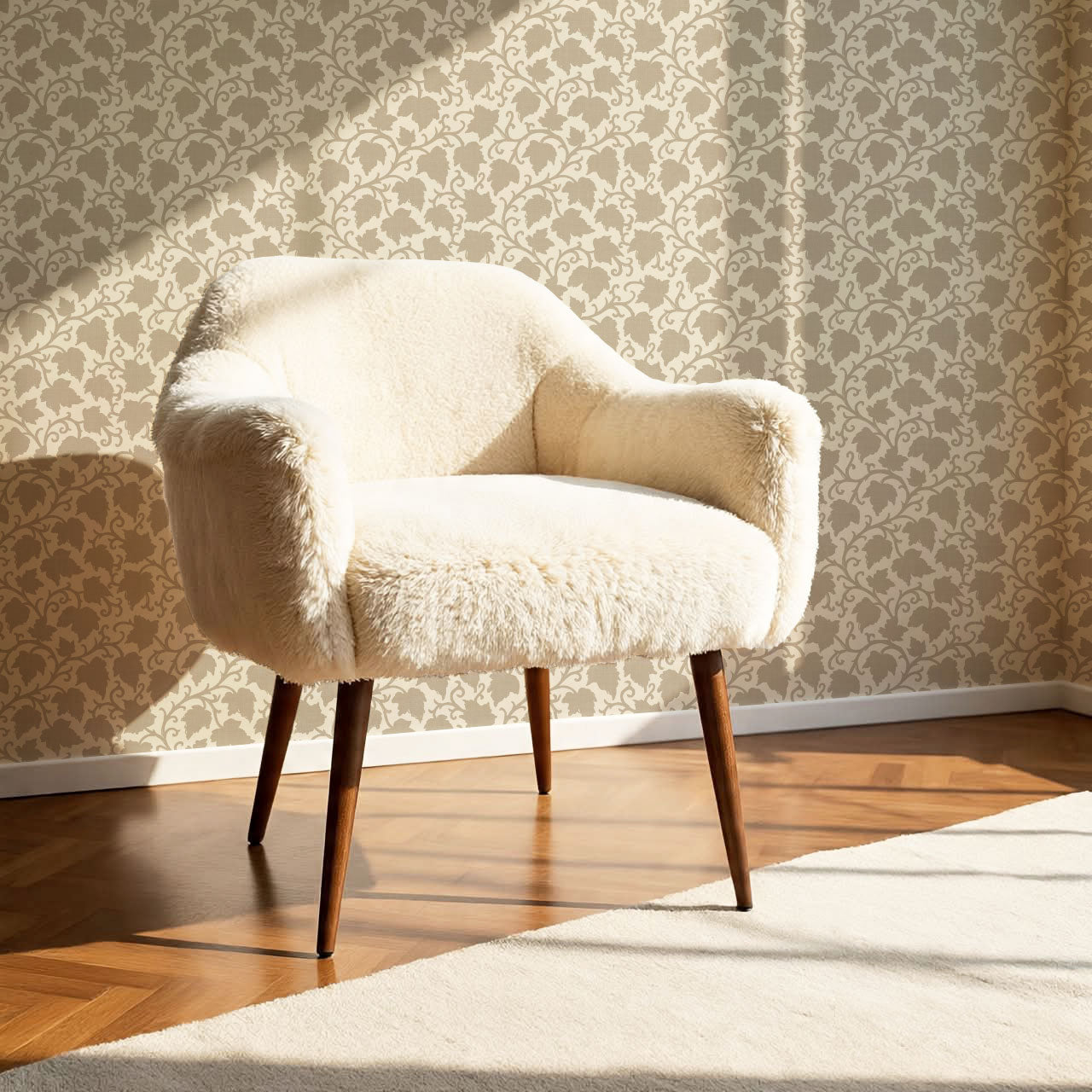 Emily Trailing Ivy Neutral Wallpaper