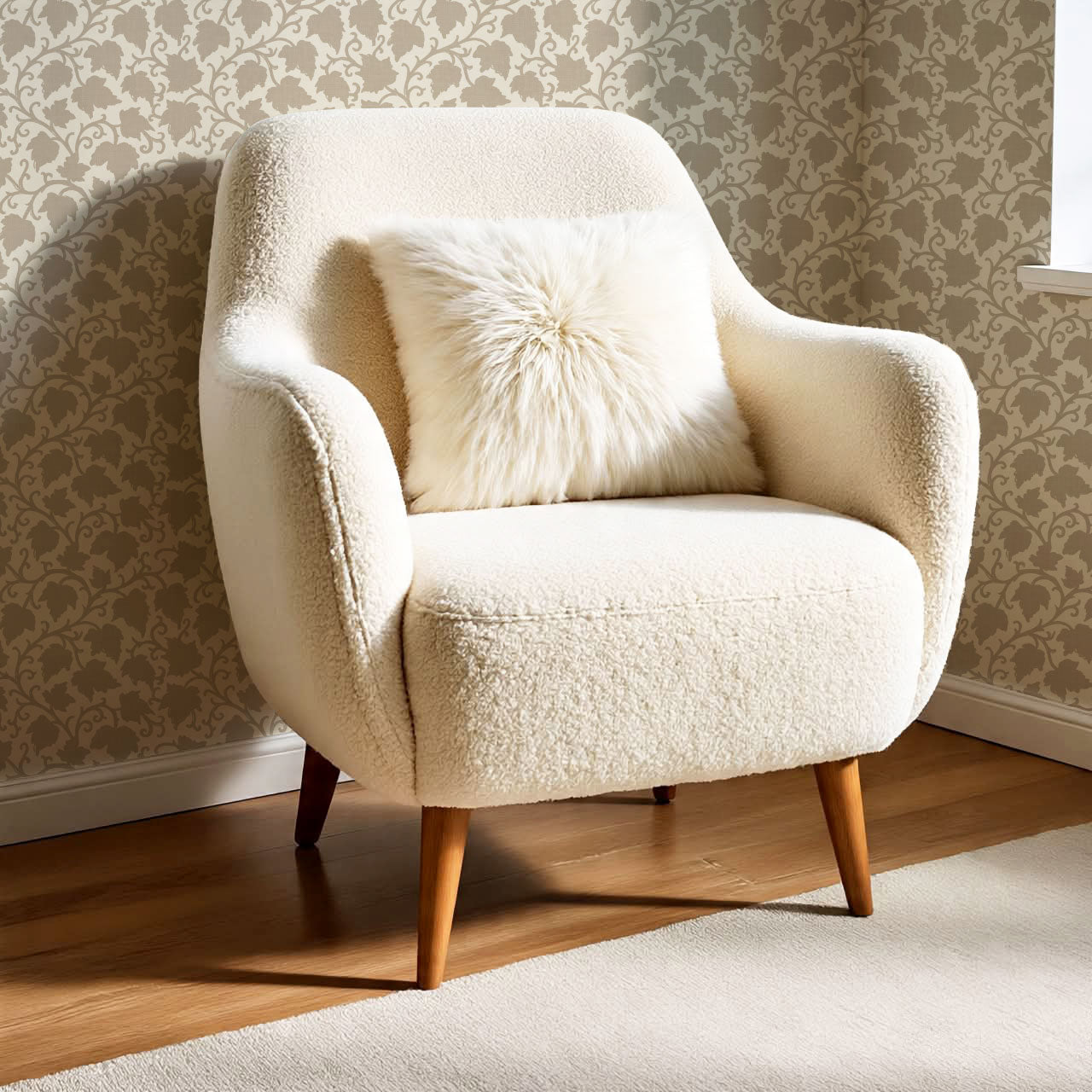 Emily Trailing Ivy Neutral Wallpaper