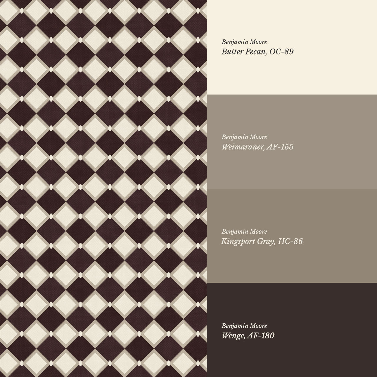Emma Diamonds Chocolate Wallpaper