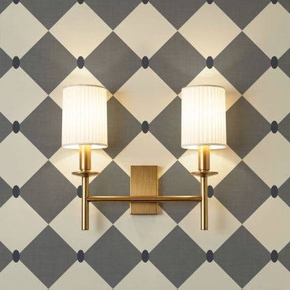 Emma Diamonds Dove Slate Cream Wallpaper