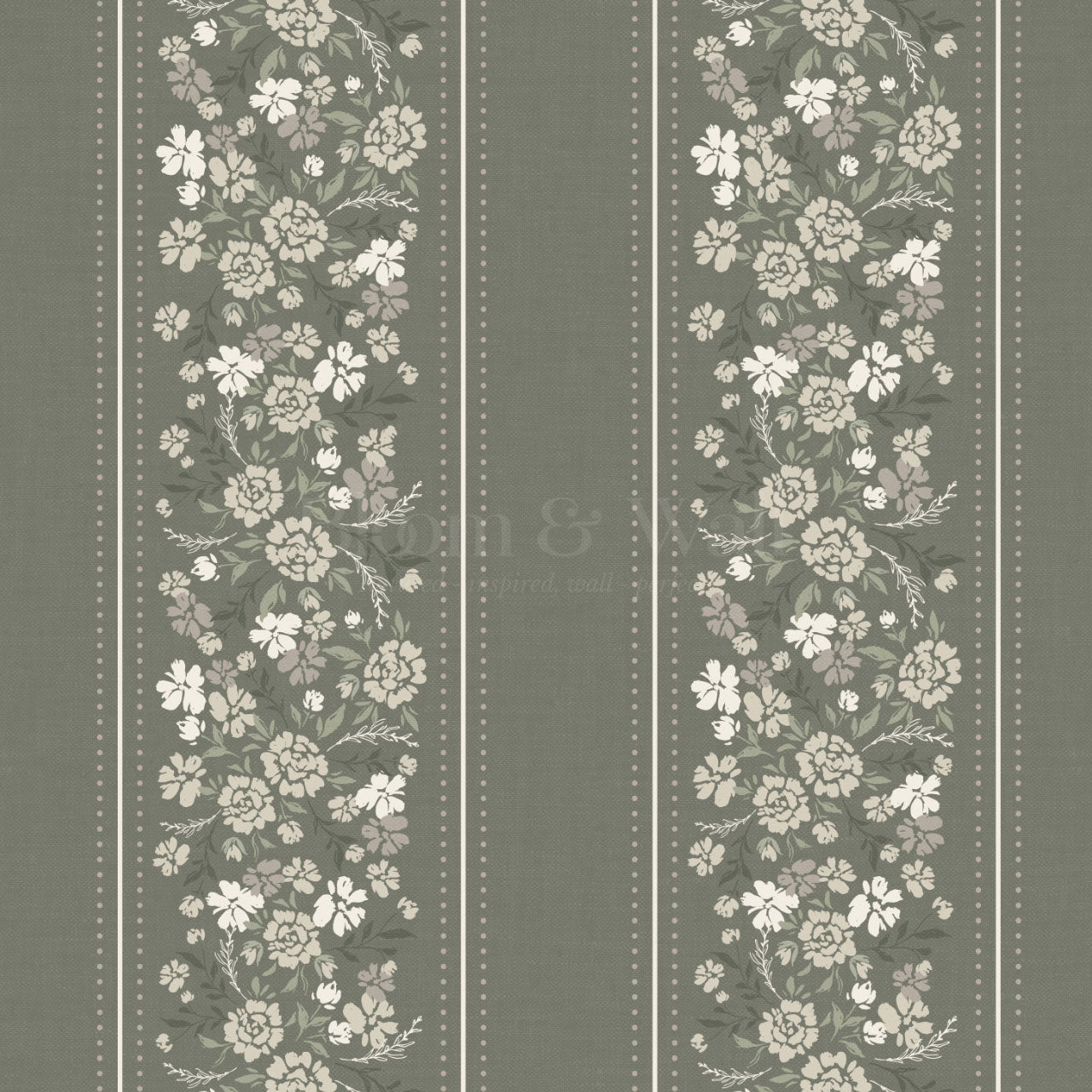 Emmeline Dotted Blooming Forest Vines Wallpaper