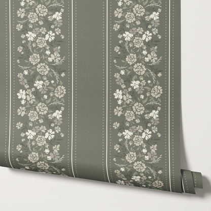 Emmeline Dotted Blooming Forest Vines Wallpaper