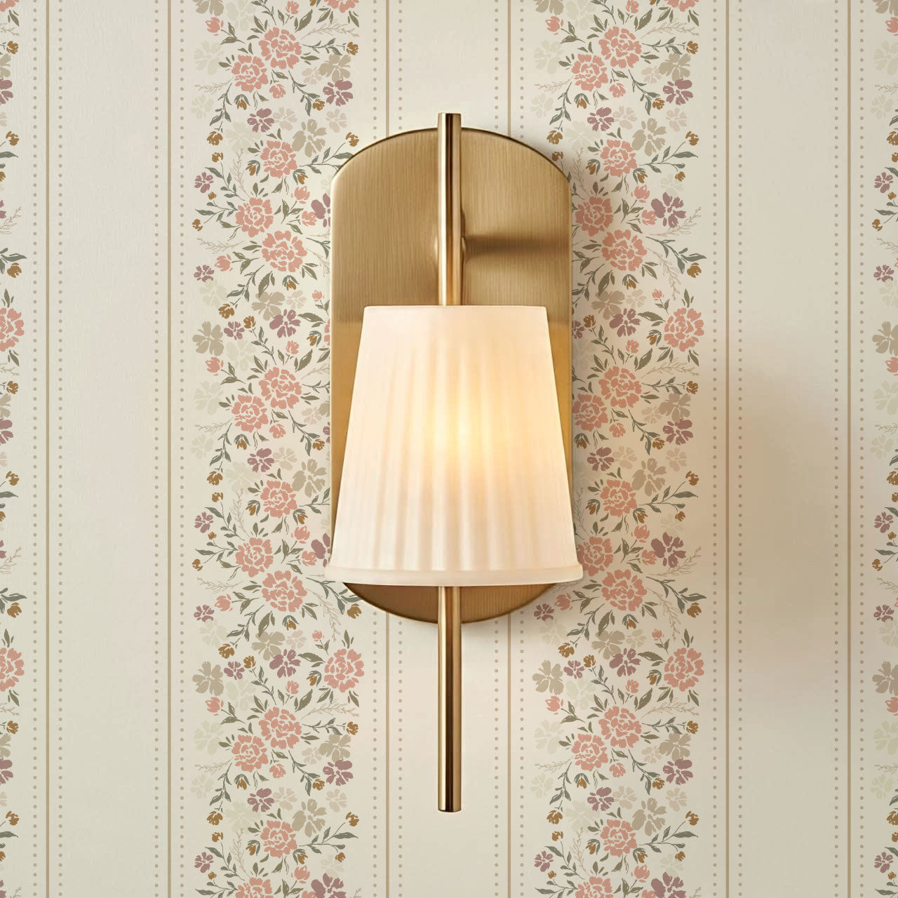 Emmeline Dotted Blooming Blush Vines Wallpaper