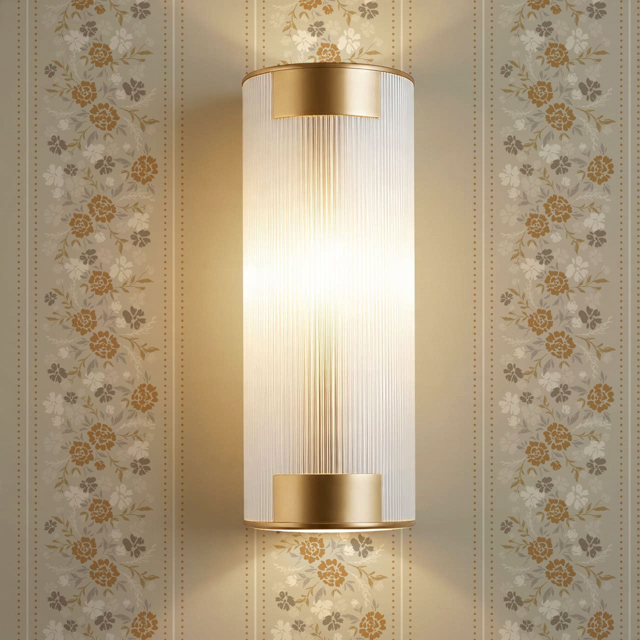 Emmeline Dotted Blooming Beige Vines Wallpaper