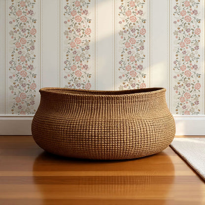Emmeline Dotted Blooming Blush Vines Wallpaper