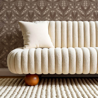 Enara Lily of the Valley Warm Cocoa Earth Wallpaper