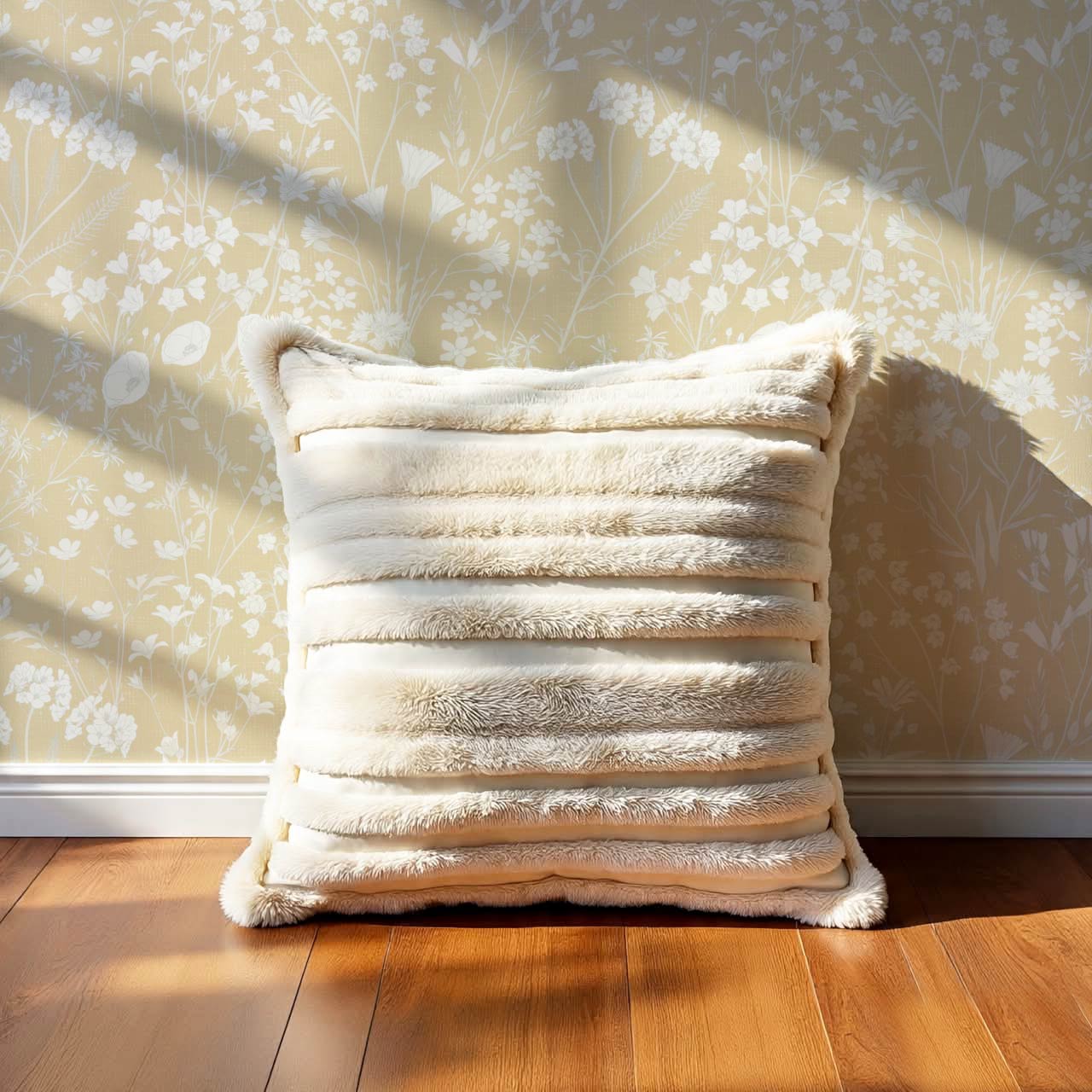 Ene Field Blooms Warm Gold Wallpaper