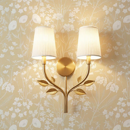 Ene Field Blooms Warm Gold Wallpaper