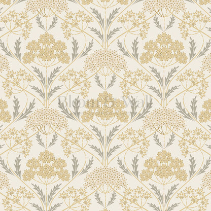 Eolia Vintage Botanical Damask Gold Wallpaper