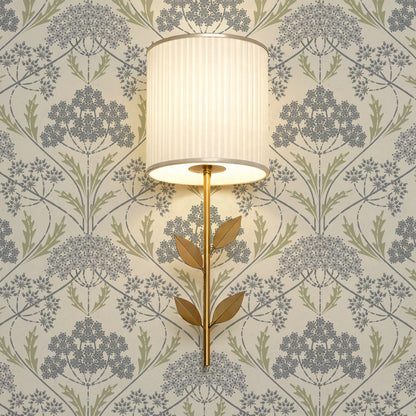 Eolia Vintage Botanical Damask Dove Wallpaper