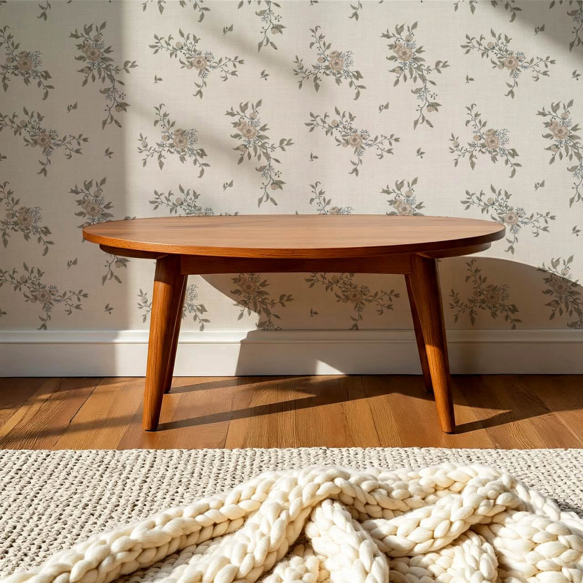 Ercilia Garden Heirloom Neutral Linen Sage Wallpaper