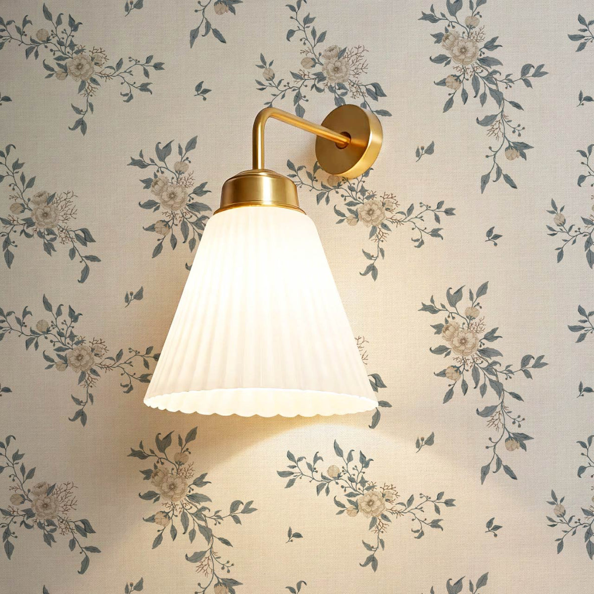 Ercilia Garden Heirloom Taupe Stone Slate Ocean Wallpaper