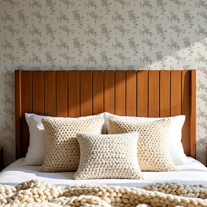 Ercilia Garden Heirloom Linen Taupe Olive Wallpaper