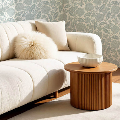 Erika Hydrangeas & Butterflies Sea Glass Cream Wallpaper