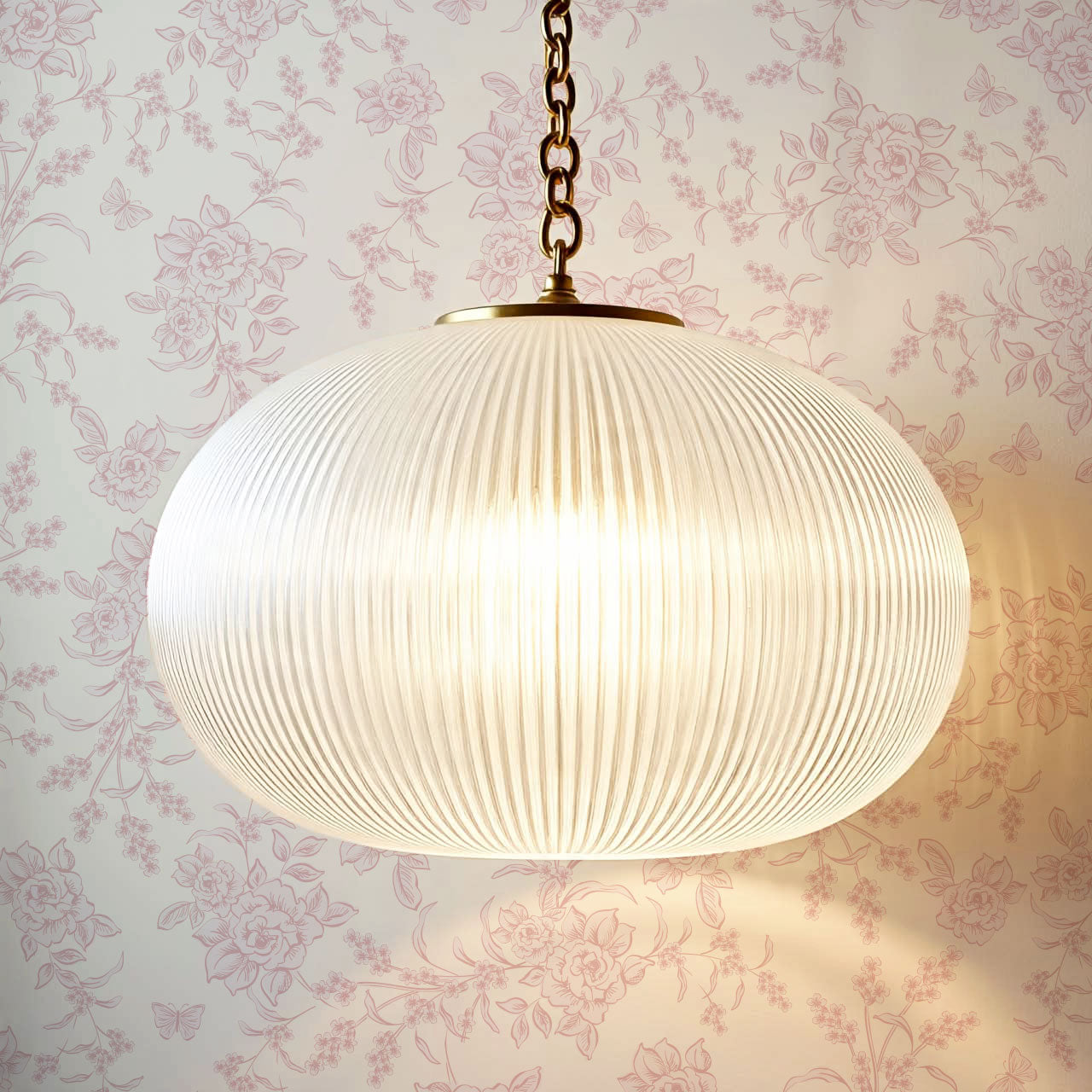 Esmeralda Rose Toile Pink Wallpaper
