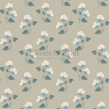Estefania Pansy Love  Dusky Taupe Wallpaper