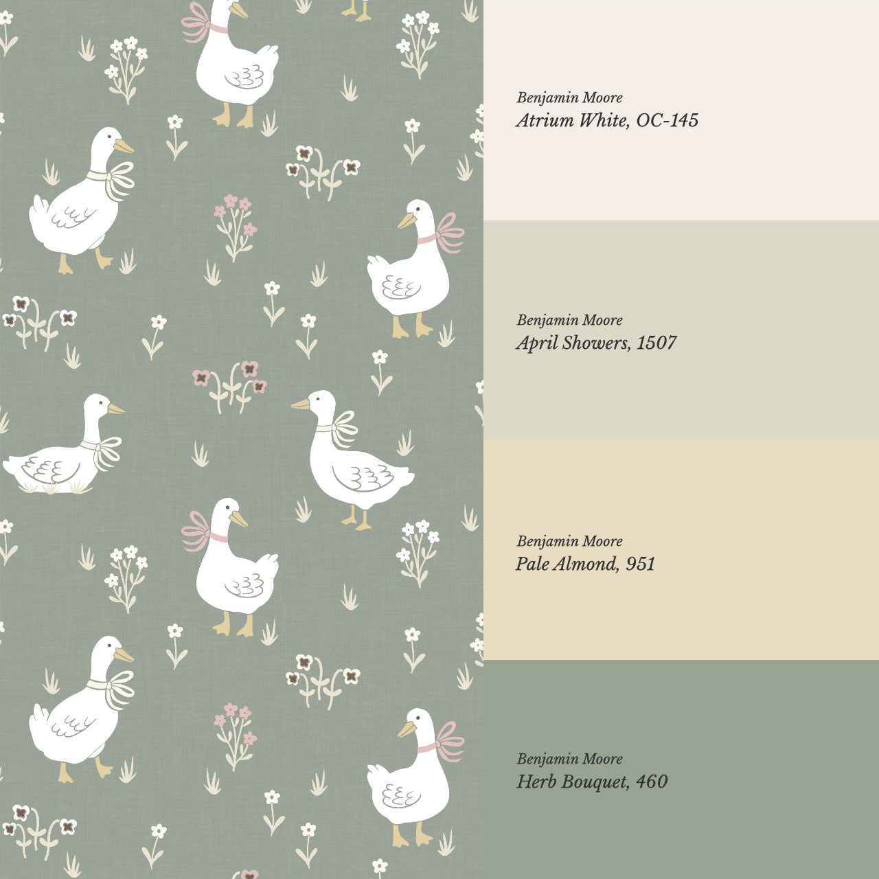 Estella Silly Goose Sage Wallpaper