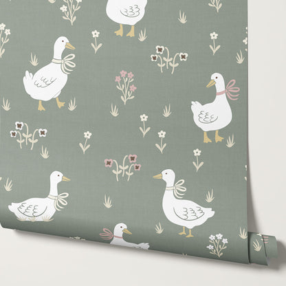 Estella Silly Goose Sage Wallpaper