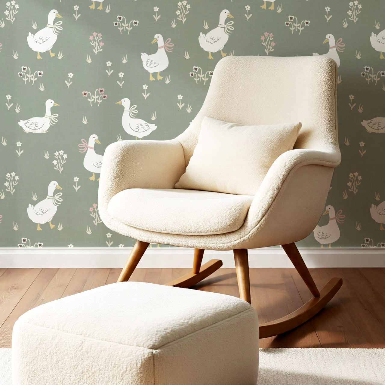 Estella Silly Goose Sage Wallpaper