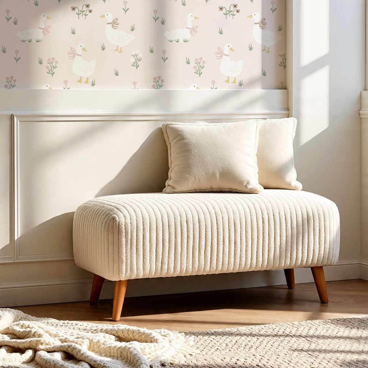 Estella Silly Goose Pink Wallpaper