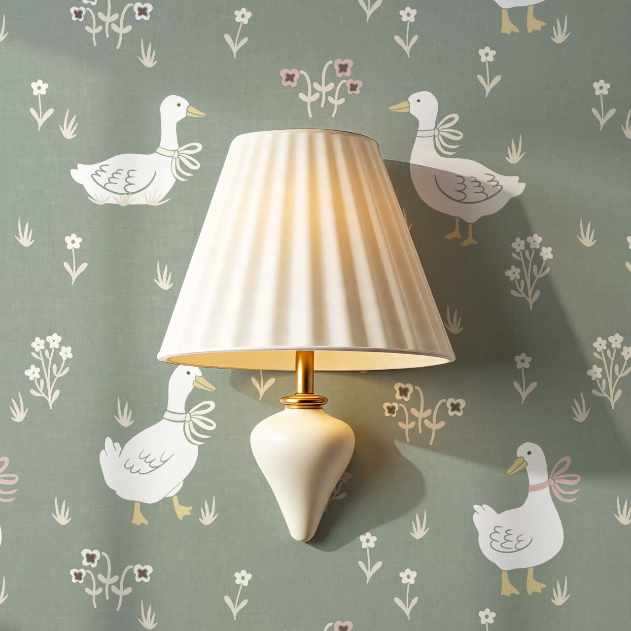Estella Silly Goose Sage Wallpaper