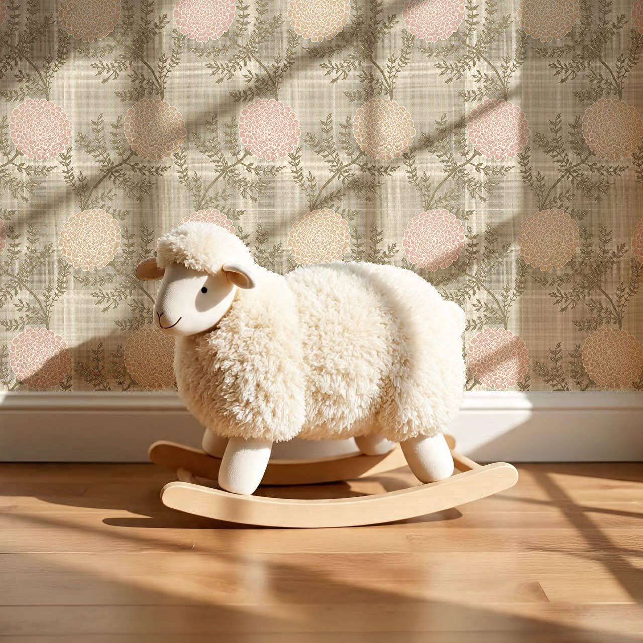 Esther Chambray Dahlia Warm Pastel Wallpaper