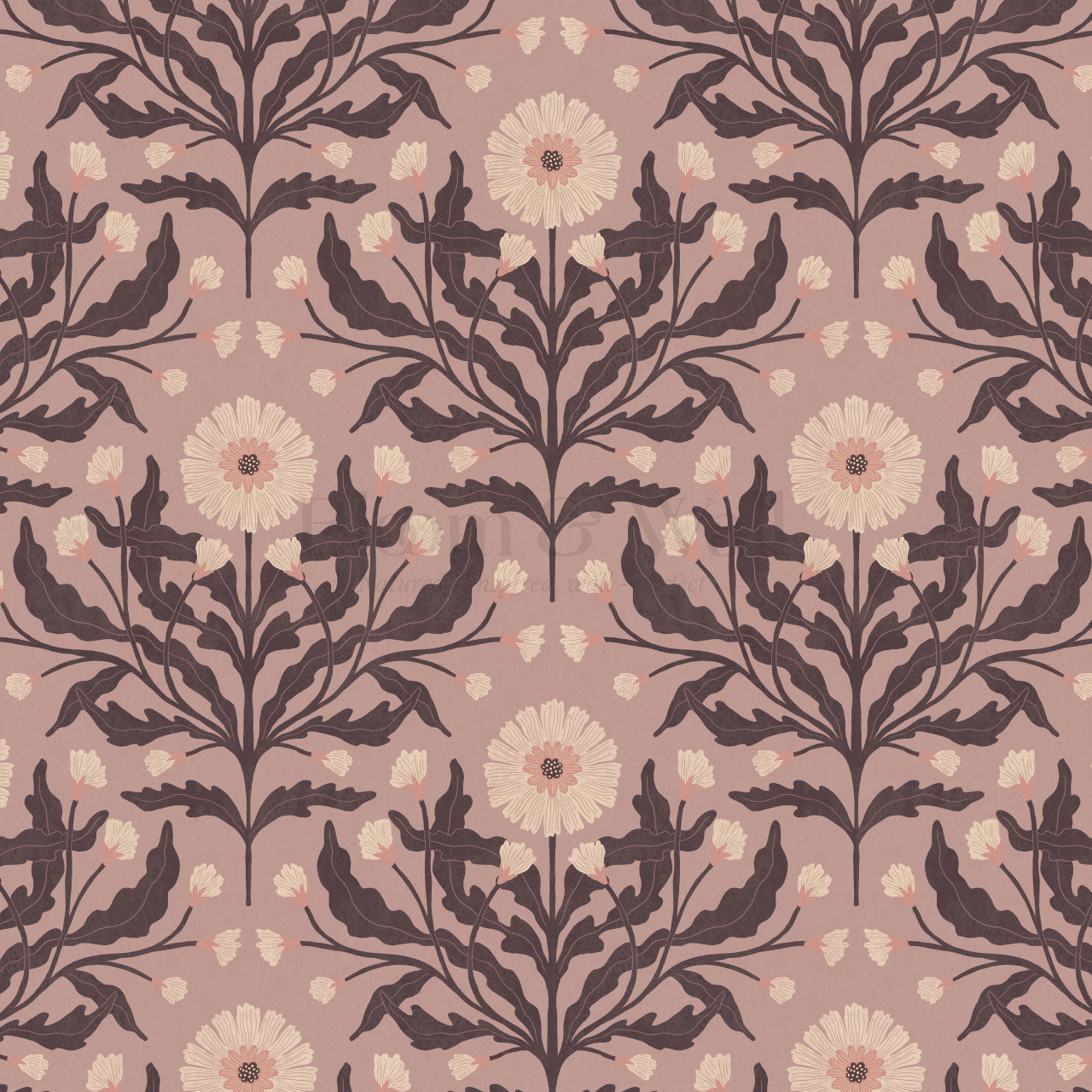 Ettamillia Blooms Dusty Pink Wallpaper