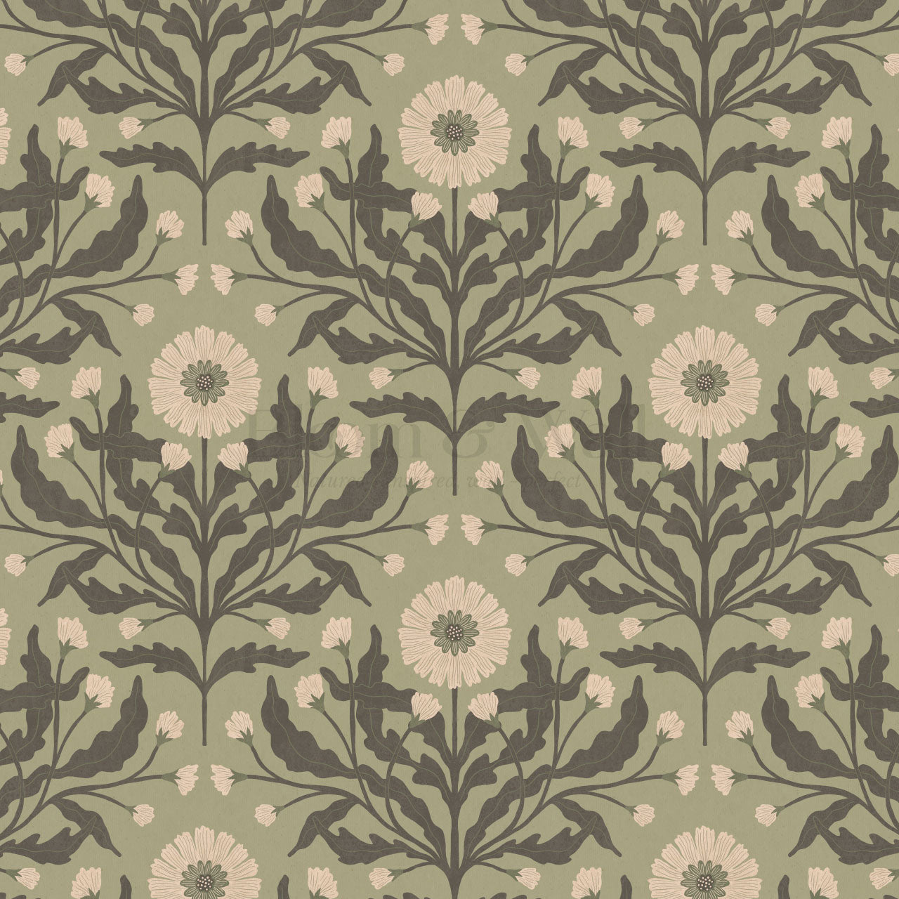 Ettamillia Blooms Green Wallpaper