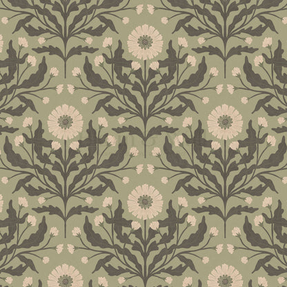 Ettamillia Blooms Green Wallpaper