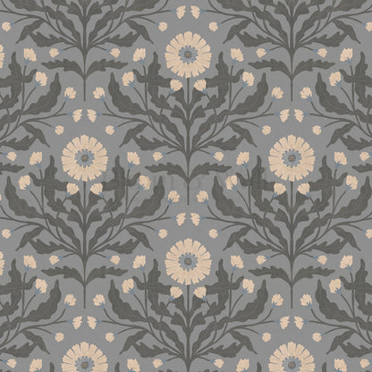 Ettamillia Blooms Slate Wallpaper
