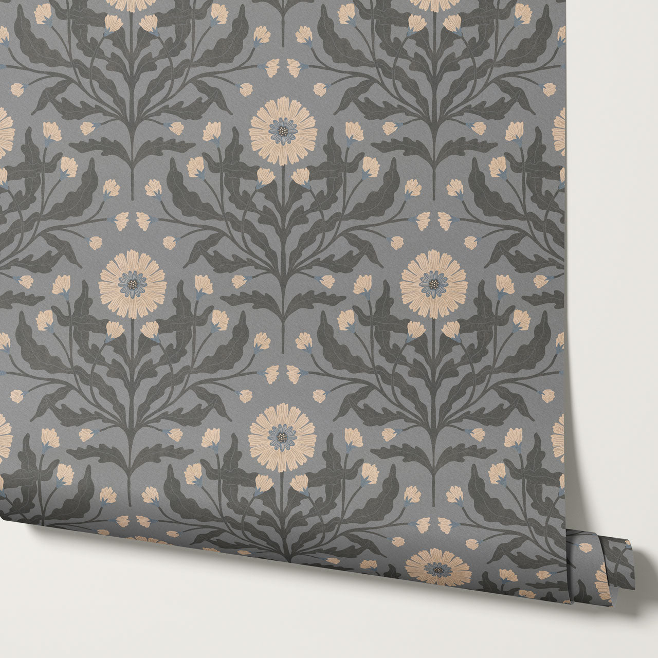 Ettamillia Blooms Slate Wallpaper