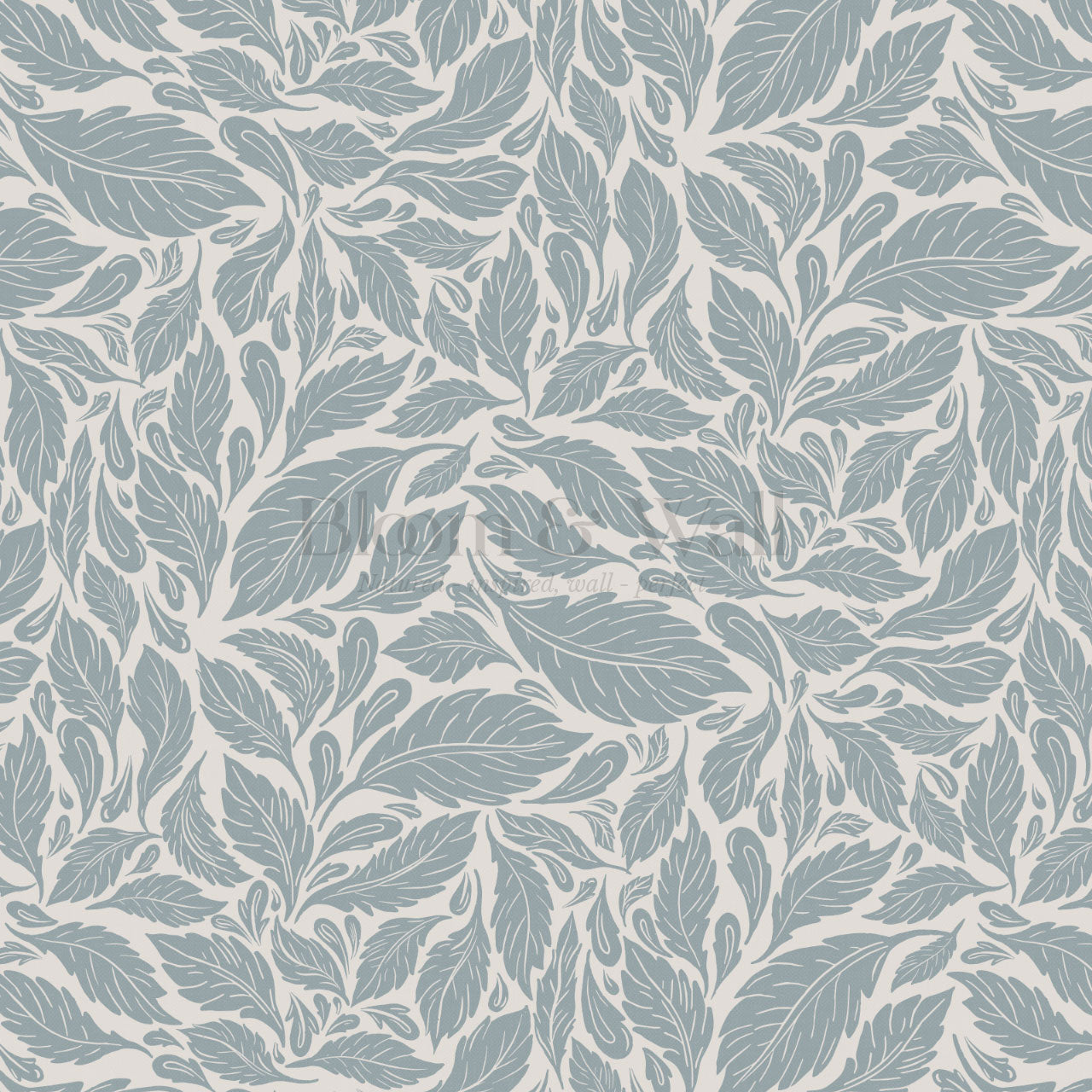 Eulalie Chateau Foliage Slate Wallpaper