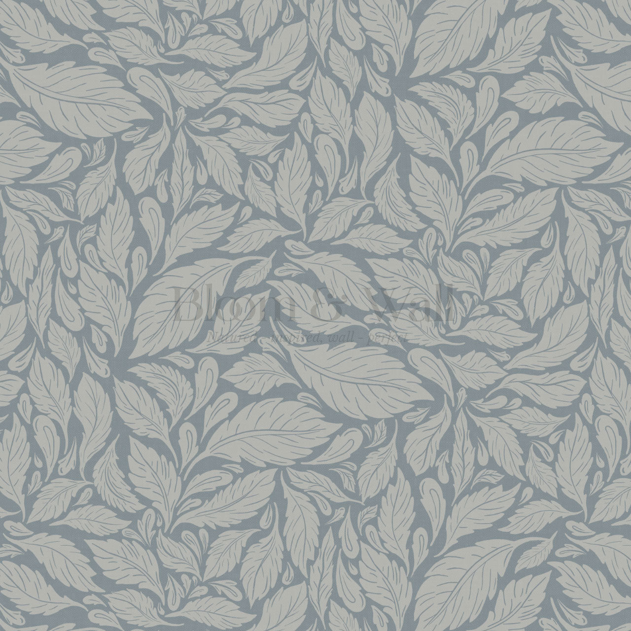 Eulalie Chateau Foliage Slate Gray Wallpaper