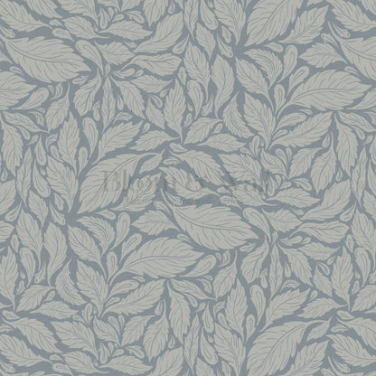 Eulalie Chateau Foliage Slate Gray Wallpaper