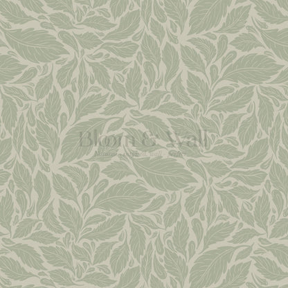 Eulalie Chateau Foliage Sage Taupe Wallpaper