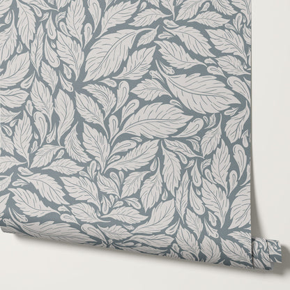 Eulalie Chateau Foliage Slate Wallpaper