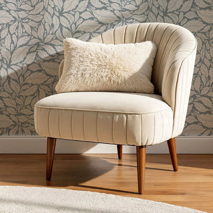 Eulalie Chateau Foliage Slate Wallpaper