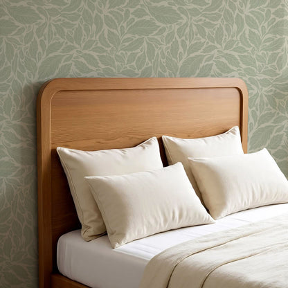 Eulalie Chateau Foliage Sage Taupe Wallpaper