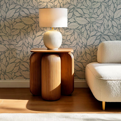 Eulalie Chateau Foliage Slate Wallpaper