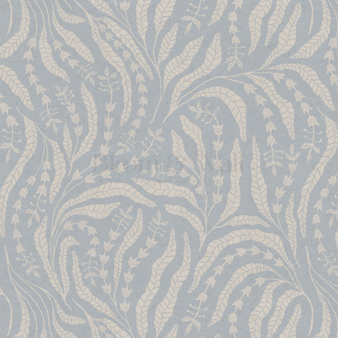 Eunis Vines Pale Blue Wallpaper