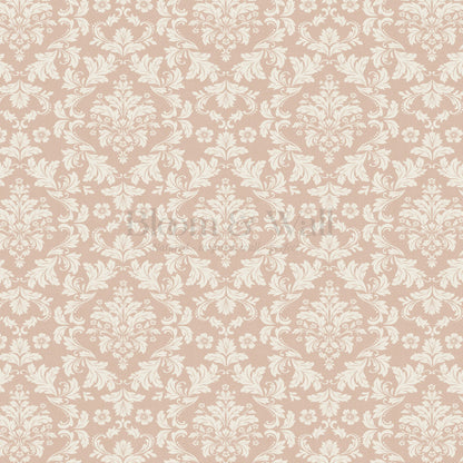 Evalia Damask Coral Peach Wallpaper